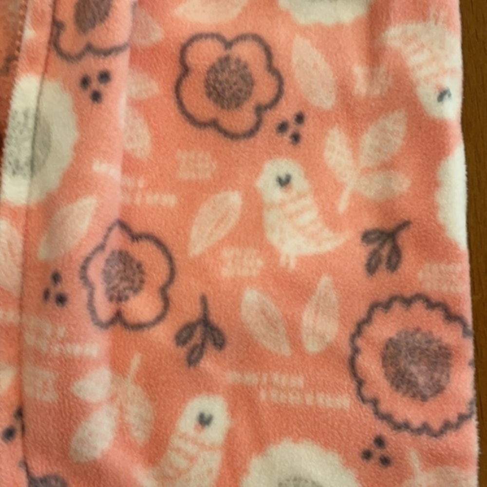 Bird and flower fleece one piece 002 - Picture 4 of 4